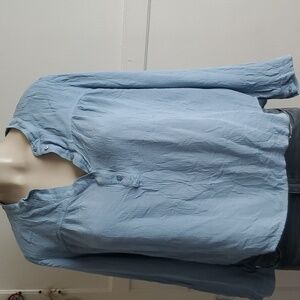 Ag Adriano Goldschmied Womens Long Sleeve Blouses Pullover Buttons Tops